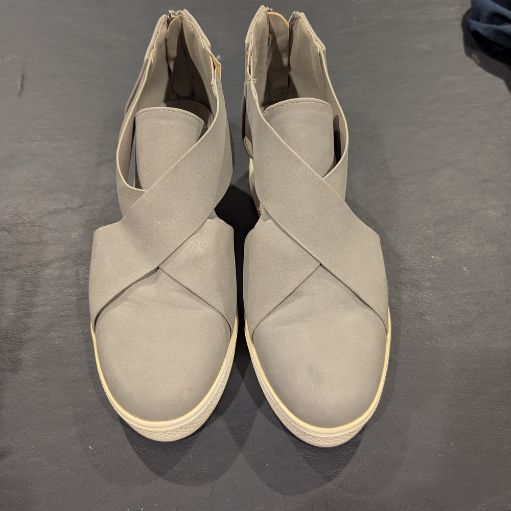Women's Gray Slip-On Shoes